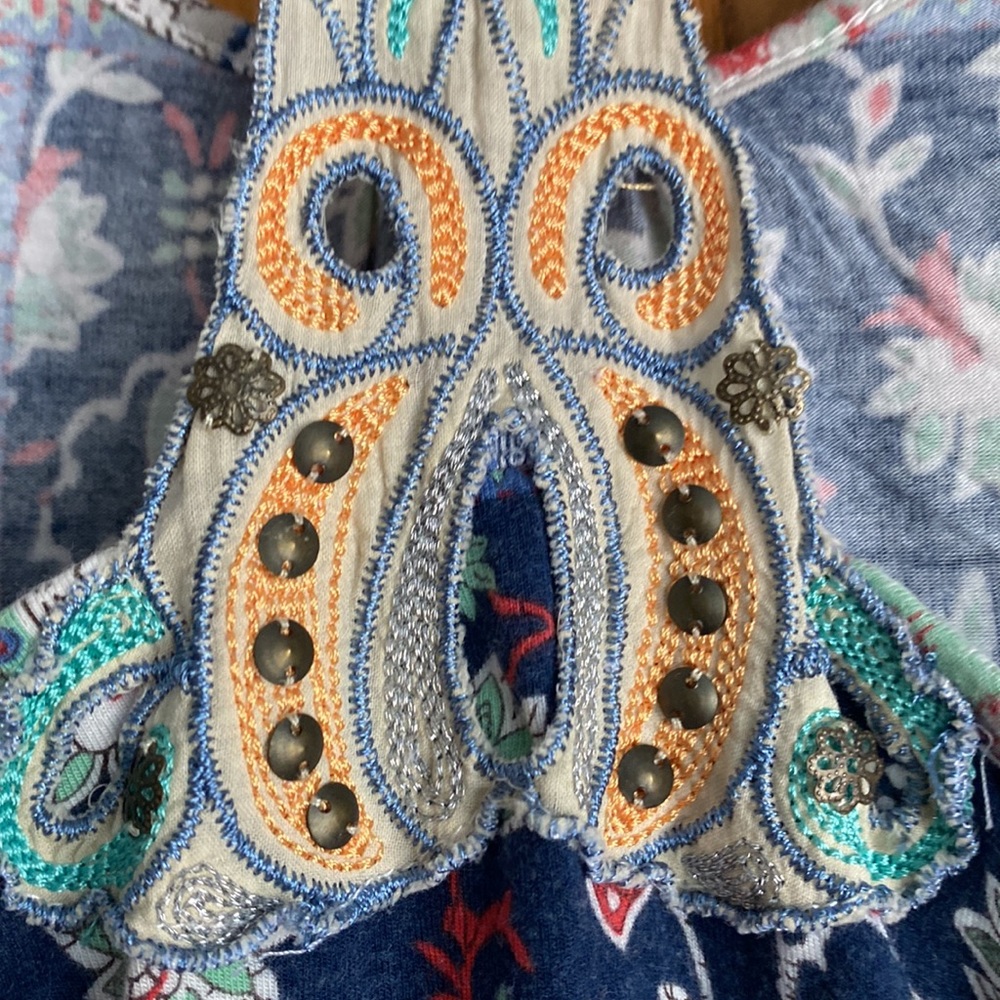 American Rag Embroidered Racerback Boho Tank Top - Picture 9 of 16